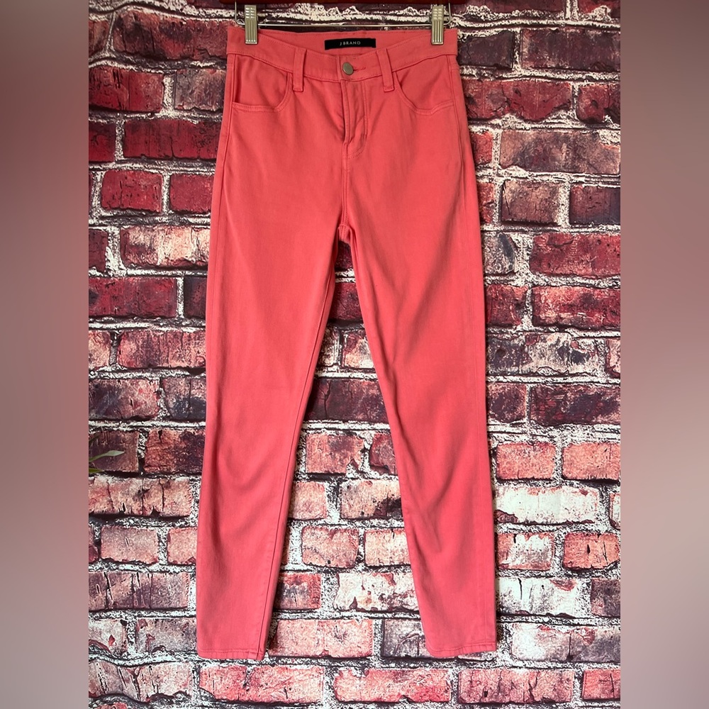 J Brand Coral High Rise Slim Ankle Jeans